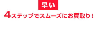 4ステップでスムーズにお買取り！